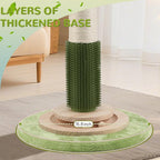 45'' Tall Cat Scratching Post,3.5Inch Diameter Sisal Rope Scratching Post for Indoor Cats Adults Kittens,Cat Scratcher with Interactive Ball Toys Self Groomer Brush for Large Cats