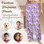Custom Couple Pajama Pants Sock with Funny Face, Personalized PJ Anniversary Birthday Women Men Pants