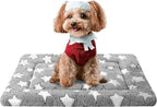 Dog Bed Mat, Reversible Crate Pad & Cute Dog Bed - Machine Washable Kennel Mat with Ultra Soft for Small Dogs (Cool/Warm), 24" x 18", Grey&Star