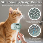 Pet Steam Brush for Dogs & Cats - 2-in-1 Deshedding & Detangling Tool with Steam Spray, Anti-Static Grooming Brush for Long/Short Haired Pets, Waterless Cleaning & Massage(Green)