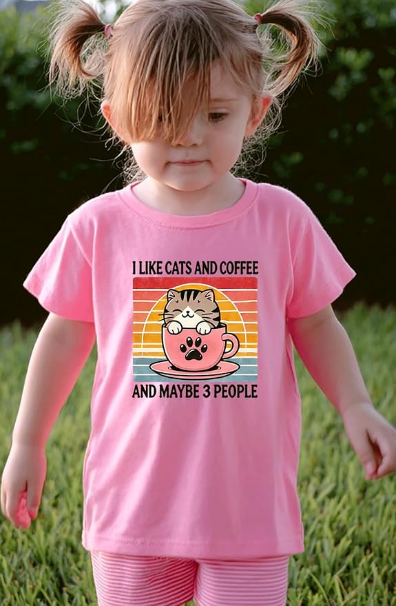 Kids Toddler Little Boys Girls T-Shirt Short Sleeve Funny Animals Graphic Letters Print Tee Top Summer Clothes