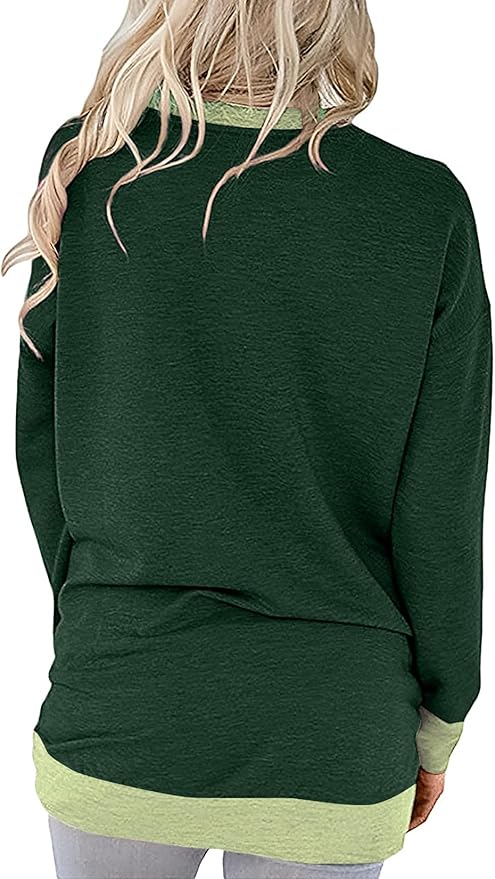 Akihoo Womens Casual Long Sleeve Tunic Tops Crew Neck Shirt Blouses