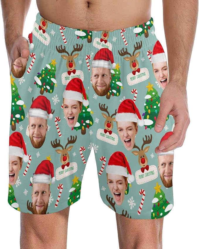 Custom Pajama Pants for Men, Personalized PJ Pants with Photos, Custom Mens Pajama Shorts, Gifts for Dad Husband