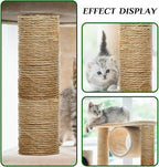 1/6 Inch Natural Sisal Rope, 164-Feet, 50m, for Cat Scratching Post, Tower, DIY Hemp Twine, Replacement, Sisal Fiber, Biodegradable, 4mm Diameter