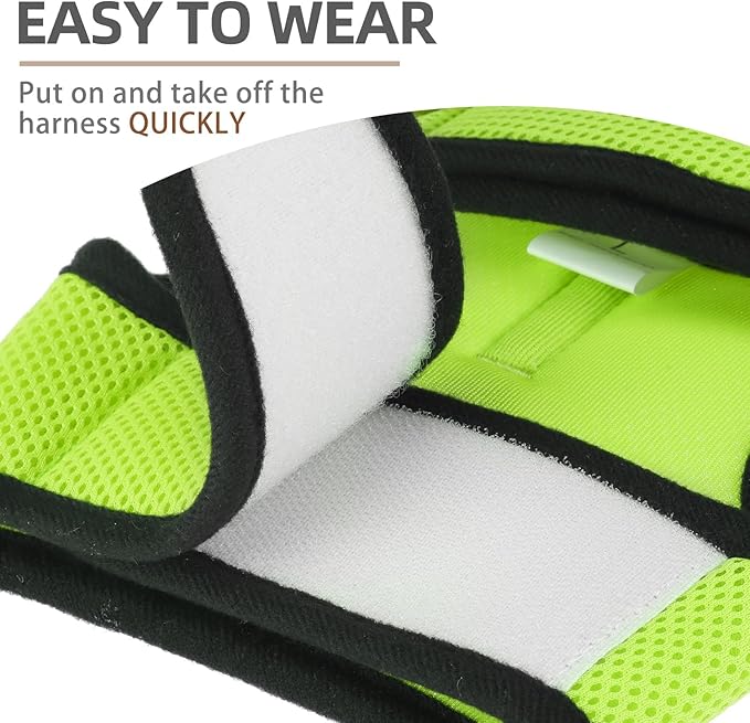 PUPTECK Soft Mesh Cat Vest Harness and Leash Set Puppy Padded Pet Harnesses Escape Proof for Cats Small Dogs Rabbits Bunny
