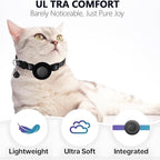 GPS Tracker for Cats, Mini GPS Pet Tracker with Collar, IPX8 Waterproof Cat Trackers Collar,No Monthly Fee,Work with Apple Find My(iOS Only),Smart Trackers for Pets-Black-2