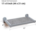 SVD.PET Cat Wall Shelves, 17" x 8" Wall Furniture with Felt Pad, Modern Design, Easy to Install & Clean, Cat Perch for Sleeping & Playing (Dark Grey)