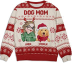 Wrappiness A Girl And Her Dog Christmas Sweatshirt - Cozy Unisex Fit Custom Shirt - Cute for Women Pet Lovers