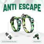 Cat Harness and Leash Set - Escape Proof Adjustable Cat Harness, Comfortable Soft Lightweight, Use Safe & Easy, Walking Travel Kitten Harness for Small Medium Large Cats (Green Cat Whispers)