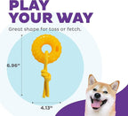 Outward Hound Gummiez Peach Ring 2-in-1 Dental Dog Chew Toy and Treat Stuffer Game, Peach Scent