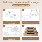 EHEYCIGA Orthopedic Dog Beds for Extra Large Dogs, Waterproof Memory Foam XXL Dog Bed with Sides, Non-Slip Bottom and Egg-Crate Foam Big Pet Couch Bed with Washable Removable Cover, Camel