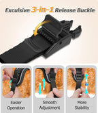 Halypet Cat Harness and Leash Set - MAX Safety 4th-Gen Upgrade, Escape Proof, Adjustable, Comfortable Soft Vest, Easy to Wear Kitten Harness with Reflective Strip for Cats Walking - Small Black