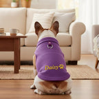 Custom Dog Fleece Sweatshirt with Embroidered Name Personalized Soft Winter Clothes for Small Medium Large Dogs Warm Pet Coat for Dogs Cats Girl Boy Christmas Birthday Gifts