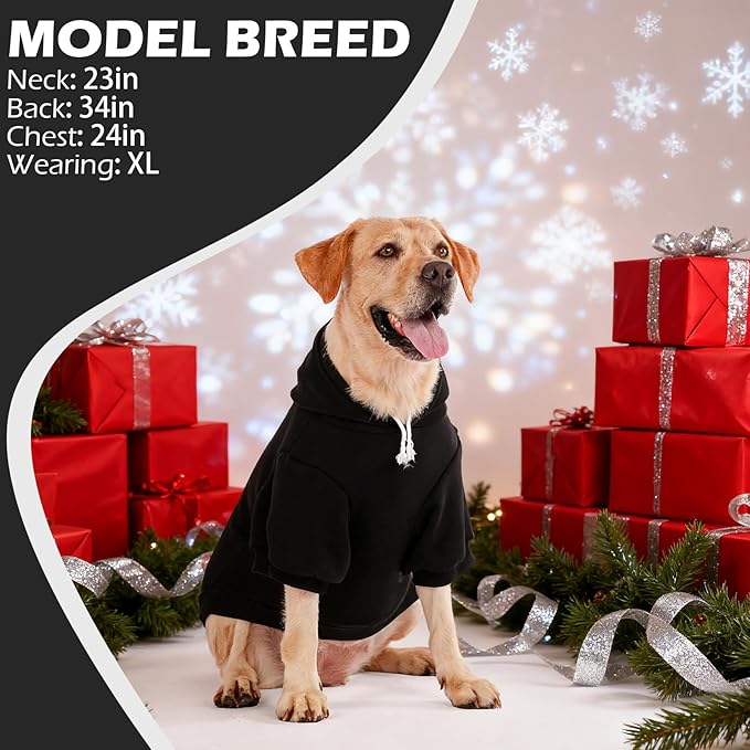 EXPAWLORER Dog Hoodie-Soft and Warm Dog Sweaters, Pet Clothes Autumn Winter Coat Sweatshirt with Christmas Theme Print for Puppy,Cat, Small Medium Large Dogs