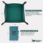 OutdoorBengal Travel Litter Box for Cats Small & Foldable - Non-Stick Portable Litter Box for Cat Traveling, No-Mess, Collapsible Litterbox (Essentials Traveling with Cats by Car, Plane, and Camping)