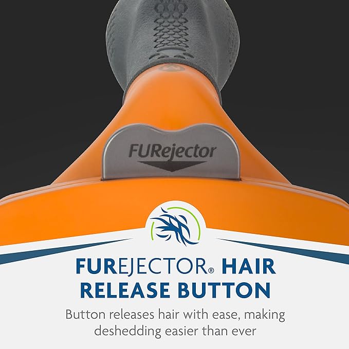 FURminator Medium Dog Undercoat deShedding Tool, Long Hair, Reduces Loose Hair from Shedding