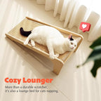 PETKARAY Sisal Cat Scratcher Ramp, L Shaped Scratching Post and Scratch Pad for Indoor Cats, Wall Furniture Protector(Large)