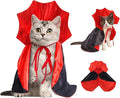 Halloween Pet Cape Costume - Vampire Cloak, Wizard Outfit, Witch Cosplay Apparel, Party Costumes for Small Medium Dogs and Cats - Pet Supplies Accessories