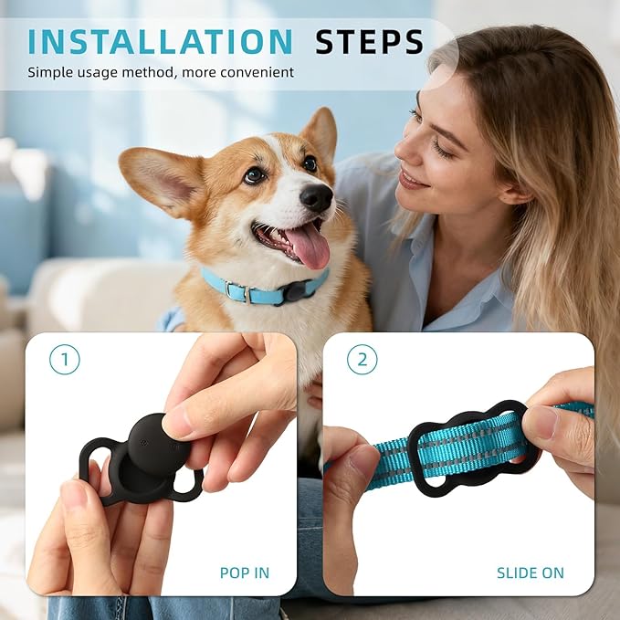 1 Pack Android GPS Dog Collar, Mini Dog GPS Tracker, Smart Pet Activity Tracker, No Subscription, GPS Cat Collar Certified Finder, Anti-Lost, Finder Tag for Vehicles, Pets, Kids, Items