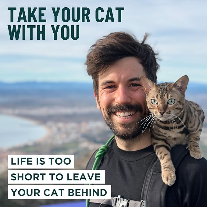 Houdini™ Escape Proof Cat Harness and Leash Set by OutdoorBengal – Turquoise, Medium Cat Harness for Walking