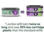 Litter Genie Eco Refills | Compostable Cat Litter Bags Jumbo 1-pack | Up to 4 Months of Supply in 1 Cartridge