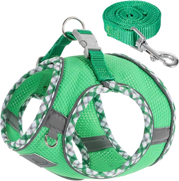 Dog Harness and Leash Set, No Pull Pet Harness for Small Dogs Easy Walking,Soft Breathable Small Dog Harness,Adjustable Reflective Step in Vest Harness for Puppy ,kitten, Cats