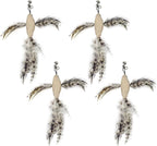 TTcat Feather Cat Toy Attachments,4 Pcs Simulation Flying Birds Refills, Cat Toys Replacement Feathers for Cat Kitten Wand.