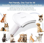 Pet Undercoat Deshedding Tool for Dogs - Wide Curved Undercoat Brush for Effortless Pet Deshedding, Loose Hair Remover for Dogs & Cats (White)