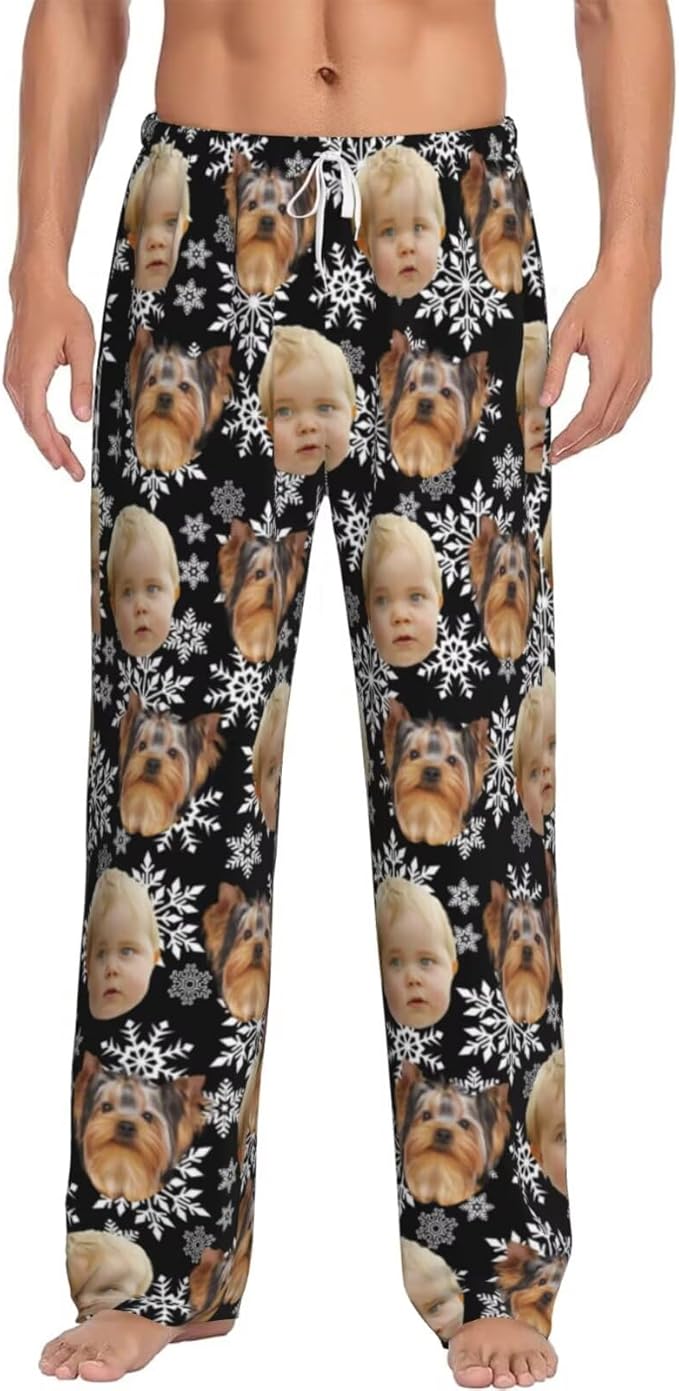 Custom Pajama Pants Personalized Pajama Bottoms With Photo Customizable Pajama For Men Women Add Your Design