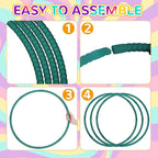 Shappy 6 Pcs Exercise Hoop Detachable Adjustable Plastic Toy Playground Toys Colored Hoop Circles for Teens Games Gymnastics Dog Agility Equipment Party Decor