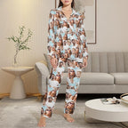 Custom Face Pajamas for Women Men,Personalized Dog Cat Pet Pajamas Set,Christmas Long Sleeve Sleepwear Pjs