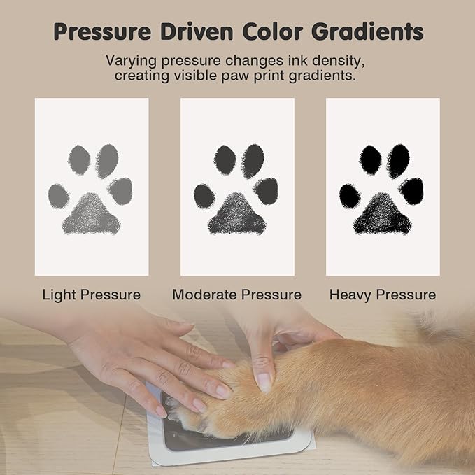 Inkless Paw Print Kit for Dogs,Cats & Babies - Clean Touch Dog Nose & Baby Handprint Kit,Mess Free Dog Paw Print Kit,1-Pcs Ink Pad & 1 Wooden Frame - Keepsake Gifts for Pet Lovers,New Moms