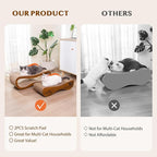 Cat Scratcher 2 in 1 Scratchers for Indoor Cats Scratching Board Cardboard, Horizontal Corrugated Scratch Pad for Cats as Beds & Furniture Reversible Sofa Scratch