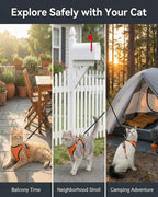 Luxelle 2 Pack Escape-Proof Cat Harness and Leash Set for Walking – Adjustable No Pull Soft Vest with Easy-Wear Buckle, Reflective Straps, Breathable Mesh – Outdoor Travel Harness for Cats & Kittens
