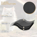 MoNiBloom Soft Cat Harness for Walking Escape Proof and Travel, Kitten Adjustable Breathable Vest Harness - Black, S