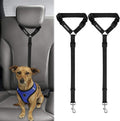 BWOGUE 2 Packs Dog Cat Safety Seat Belt Strap Car Headrest Restraint Adjustable Nylon Fabric Dog Restraints Vehicle Seatbelts Harness