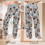 Custom Couple Pajama Pants Sock with Funny Face, Personalized PJ Anniversary Birthday Women Men Pants