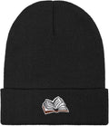 Funny Beanies Warm Knit Hats Fall Winter Black Hip Pop Knit Hat Cap for Women Men
