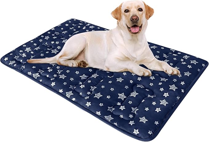 Dog Crate Mat (36" X 23"), Soft Dog Bed Mat with Cute Prints, Personalized Crate Pad, Anti-Slip Bottom, Machine Washable Kennel Pad