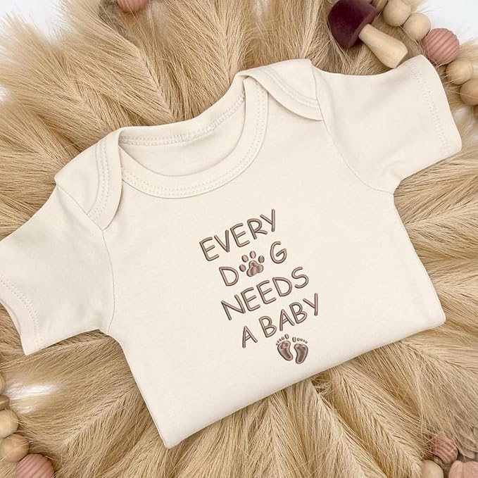 COUPLEHOODIES Personalized Baby Onesie Bodysuit – Custom Embroidery Gift for Pregnancy Reveal Baby Shower or First Grandchild