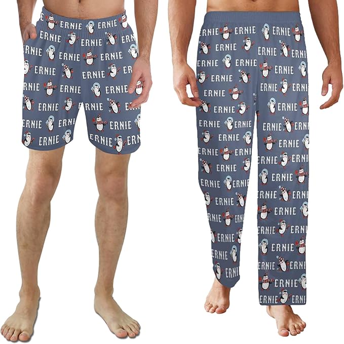 Custom Pajama Pants for Men, Personalized PJ Pants with Photos, Custom Mens Pajama Shorts, Gifts for Dad Husband