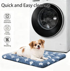 Dog Bed Mat - Dog Crate Pad - Reversible Mat for Pet Comfort - Soft Bed Crate Pads with Dual-Sided Design for All Seasons(Dark Blue Stars, 24" L*18" W*1.5" Th)