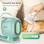 Afloia 6-in-1 Dog Grooming Kit, Pet Grooming Vacuum for Shedding, Dog Hair Vacuum with Clipper Nail Trimmer Grinder, Pet Brush Groomer at Home, Low Noise Cats Hair Remover, 1.5L Dust Cup, Green