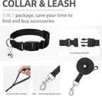 PUPTECK Adjustable Dog Harness Collar and Leash Set Step in No Pull Pet Harness for Small Medium Dogs Puppy and Cats Outdoor Walking Running, Soft Mesh Reflective Vest Harnesses, Solid Black XXS