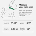 CollarDirect Leather Cat Collar with Bell - Kitten Collar, Small and Big Cat Collar for Boy Cats, Girl Cats with Safety Elastic Strap (Neck Fit 8"-11", Pink)