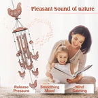 Chicken Wind Chimes for Outside,Chicken Gifts for Women/Men/Sympathy/Memorial Gifts/Birthday Festival Metal windchimes Outdoors/Indoors,Patio,Garden Decor,Home,Yard
