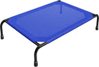 Simple Trending Raised Dog Bed for Large Dogs, Waterproof XL Dog Cot, Outdoor Cooling Elevated Pet Bed, 47.75" x 30.5", Blue