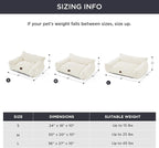 Bedsure ComfyFleece™ Cute Cat Couch for Pets - As Seen on TV on Good Day New York, Small Medium Dog Bed, Supportive Couch Bed for Small Dogs, 30 Inch, Cream