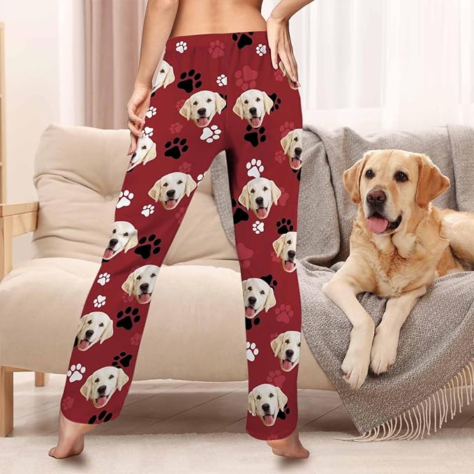 Custom Pajama Pants Women Personalized Face Pajamas Bottom Couple Pajama Pants Valentines Day Christmas Gifts