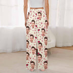 Artsadd Personalized Christmas Pajama Pants Socks for Men Custom Photo Pajama Bottoms for Men S-XXL